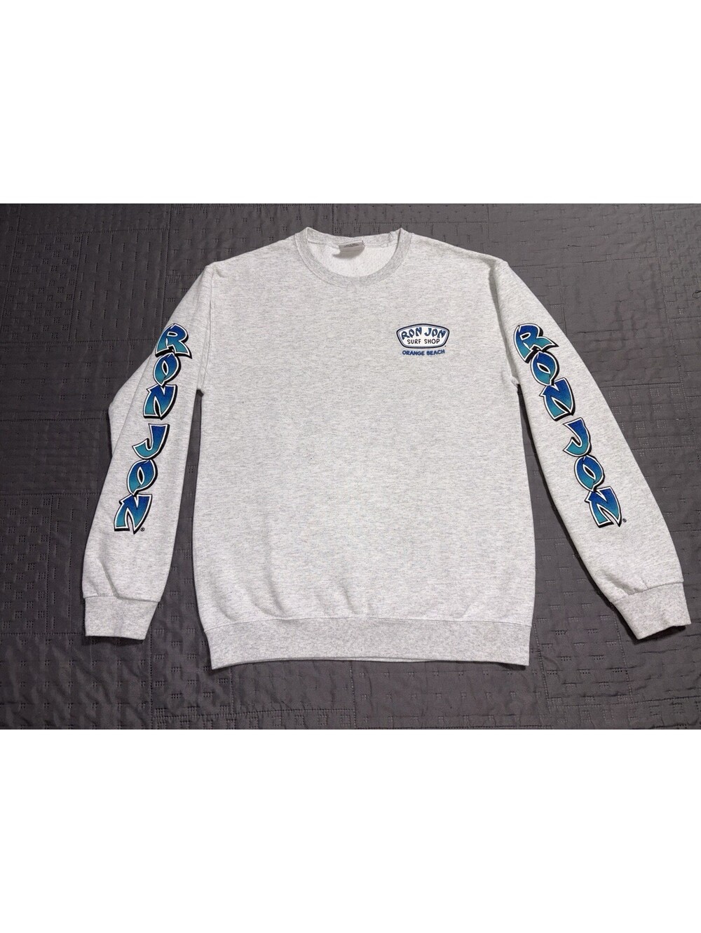 Y2K Ron Jon Surf Shop Orange Beach Graphic Print Crewneck Sweatshirt Sml
